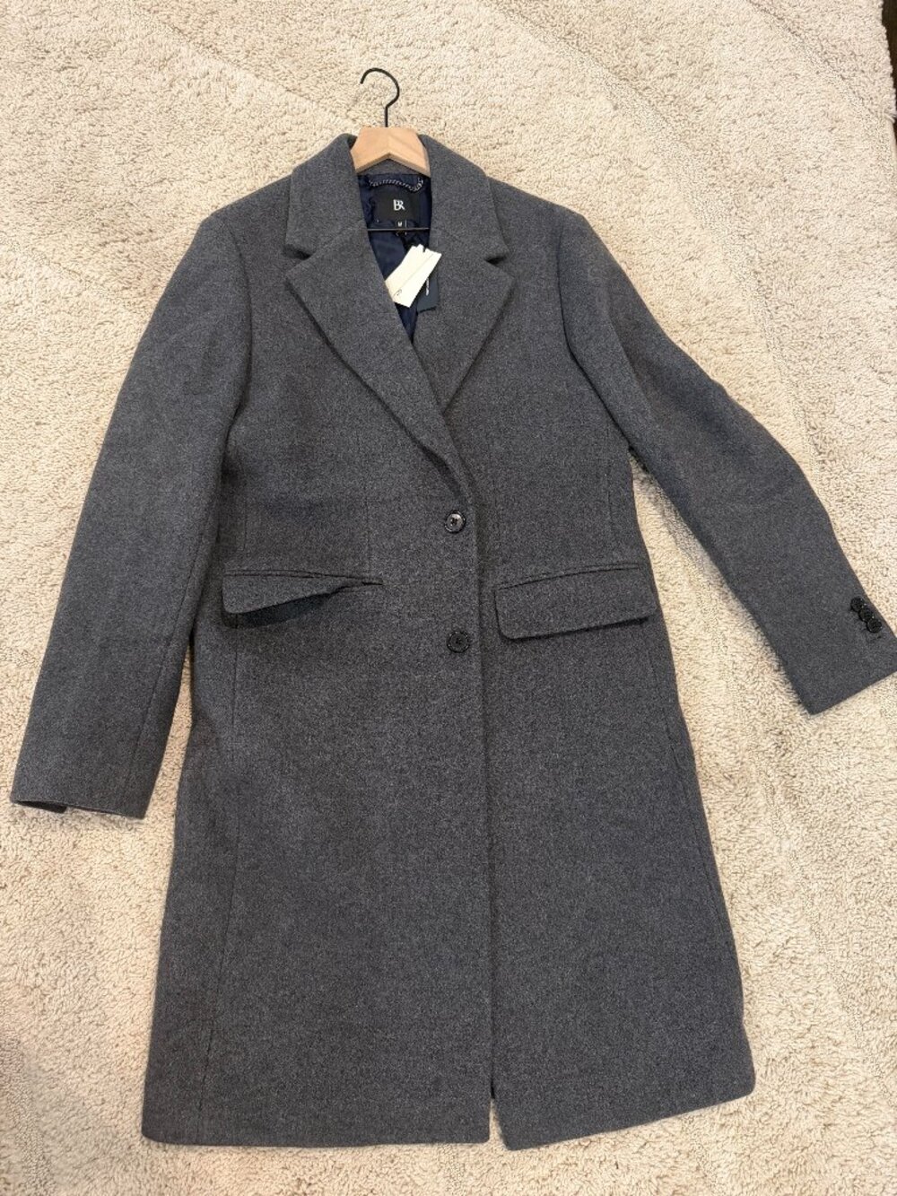Banana Republic Grey Sendero Wool Topcoat